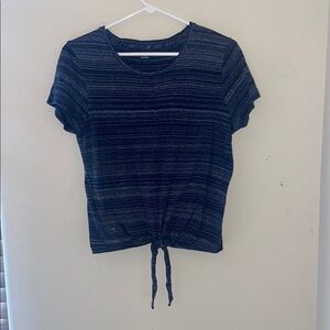 Madewell tie up tee! size small